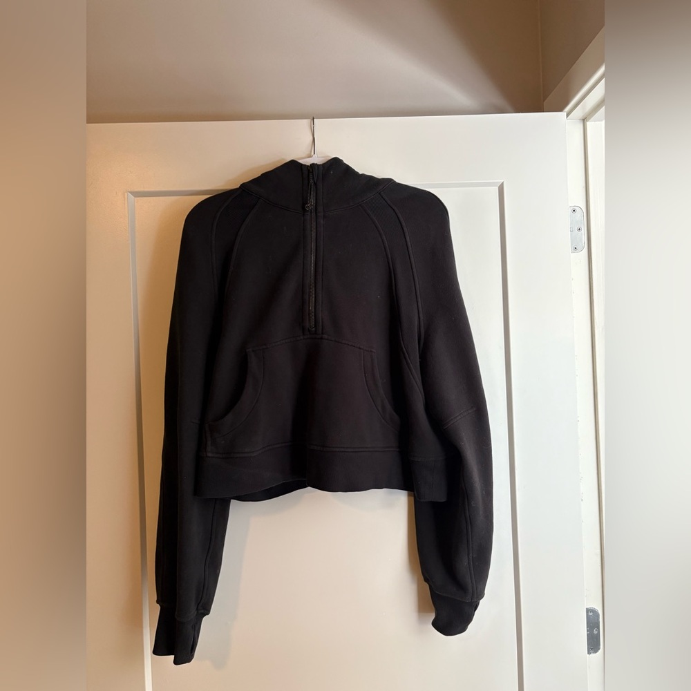 Lululemon Black Cropped Scuba Hoodie